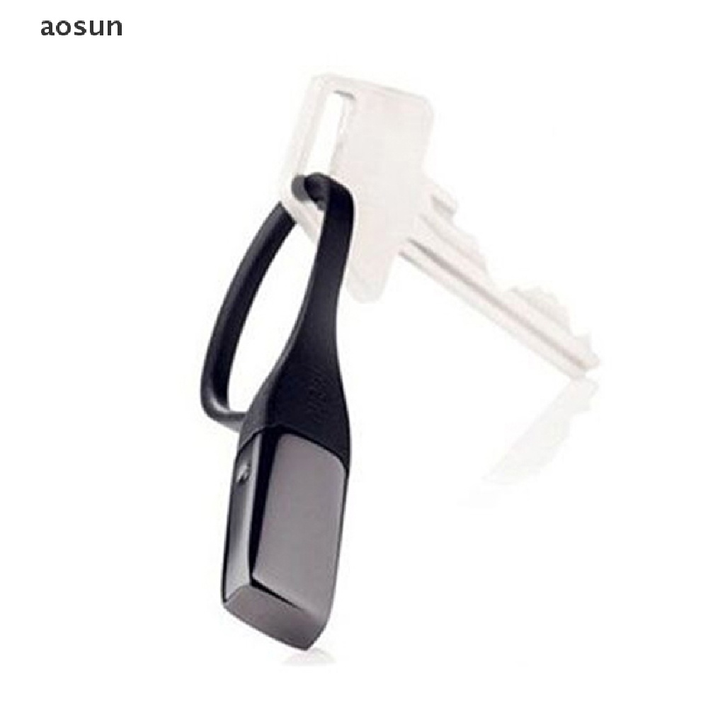 Aosun Móc Chìa Khóa Xe Hơi Màu Đen Bằng Kim Loại Chống Thất Lạc