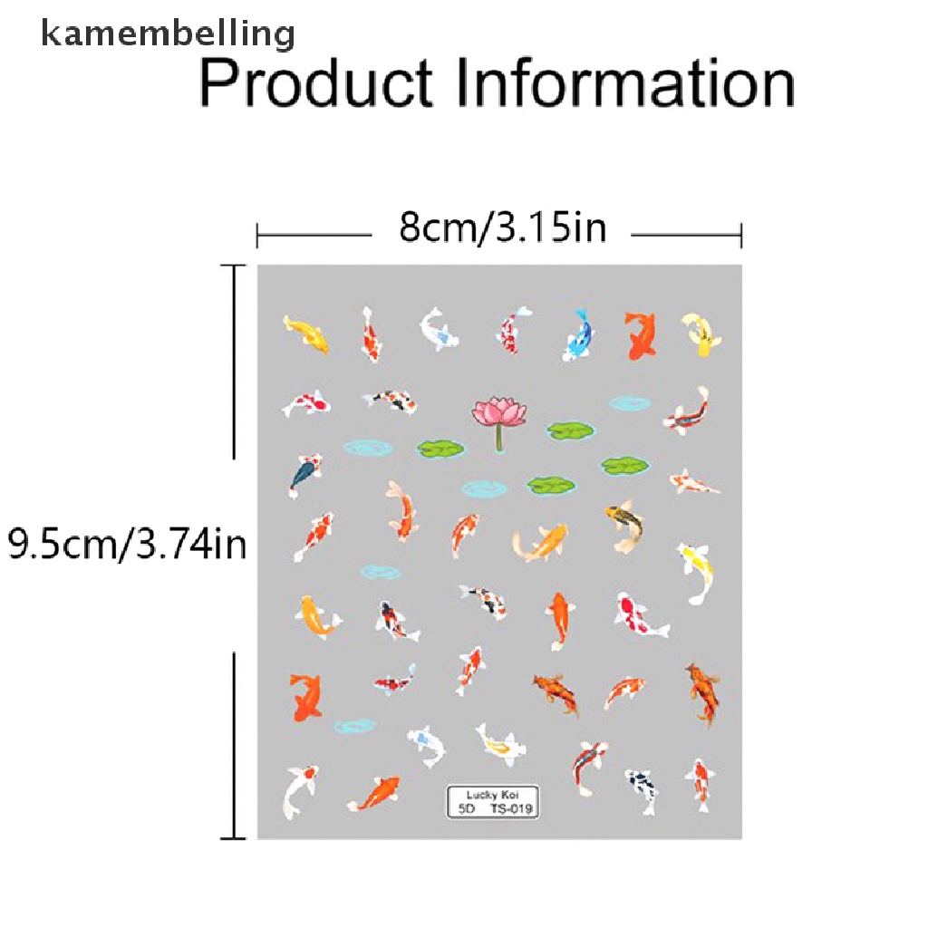 Miếng Dán Trang Trí Móng Tay 5D Hình Hoa Trái Tim Xinh Xắn