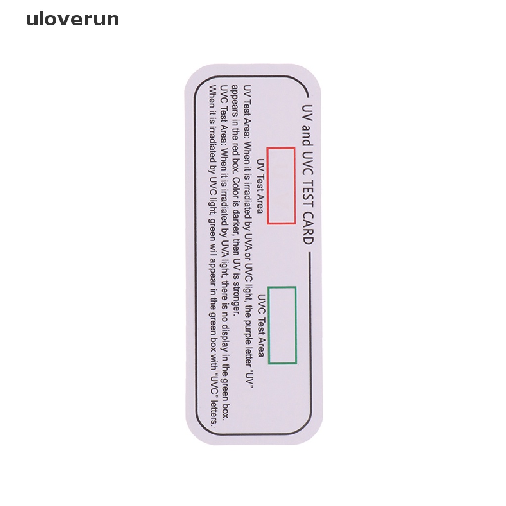 Bộ 10 Thẻ Thử Ánh Sáng UVA UVC Chất Lượng Cao