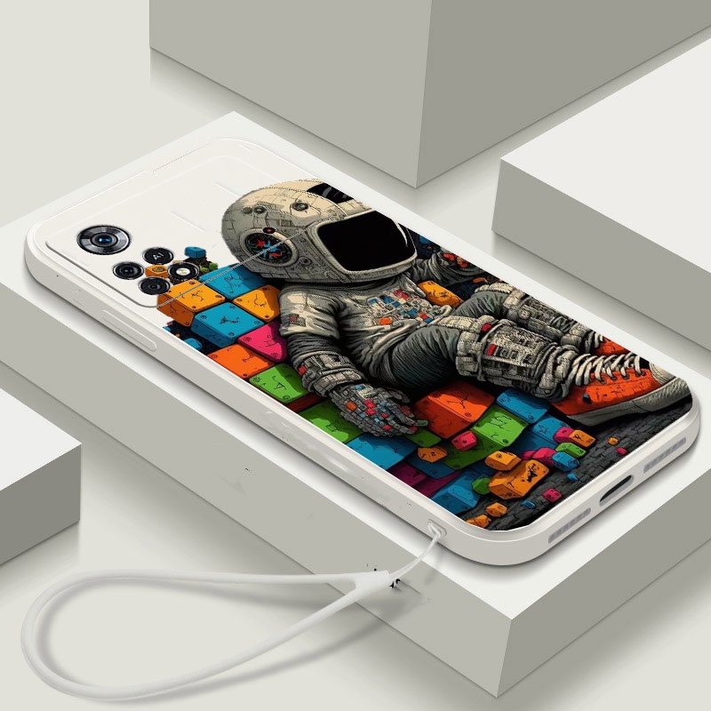 Ốp Điện Thoại Tpu Chống Sốc Hình Phi Hành Gia 3D Cho Poco X5 Pro 5G Redmi Note 12 Pro 11S 5G 12C Xiaomi Mi 12T 12 Lite K60 K50 Ultra