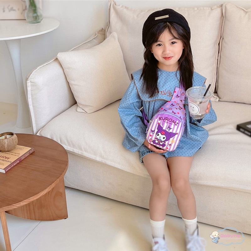 Túi Đeo Chéo Nhỏ Gọn Nhẹ In Họa Tiết Hoạt Hình Phong Cách Hàn Quốc Cho Bé Gái