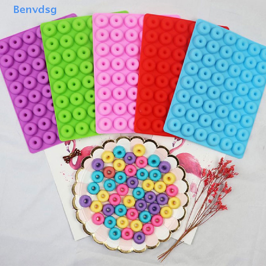 Khuôn Silicone 48 Ngăn Làm Bánh Donut Tiện Dụng