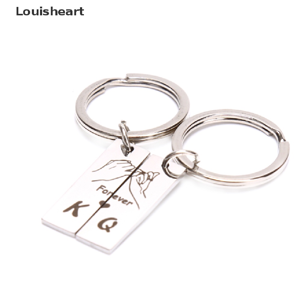 Set 2 Móc Khóa Kim Loại Khắc Chữ King Queen Cho Cặp Đôi TFG