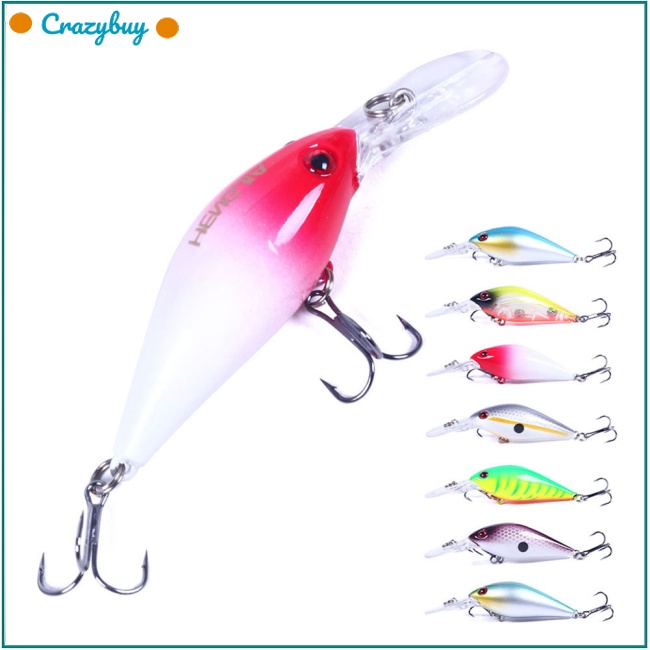 Cr Mồi Câu Cá Giả Bằng Nhựa Cứng 3d Màu Sắc Tươi Sáng