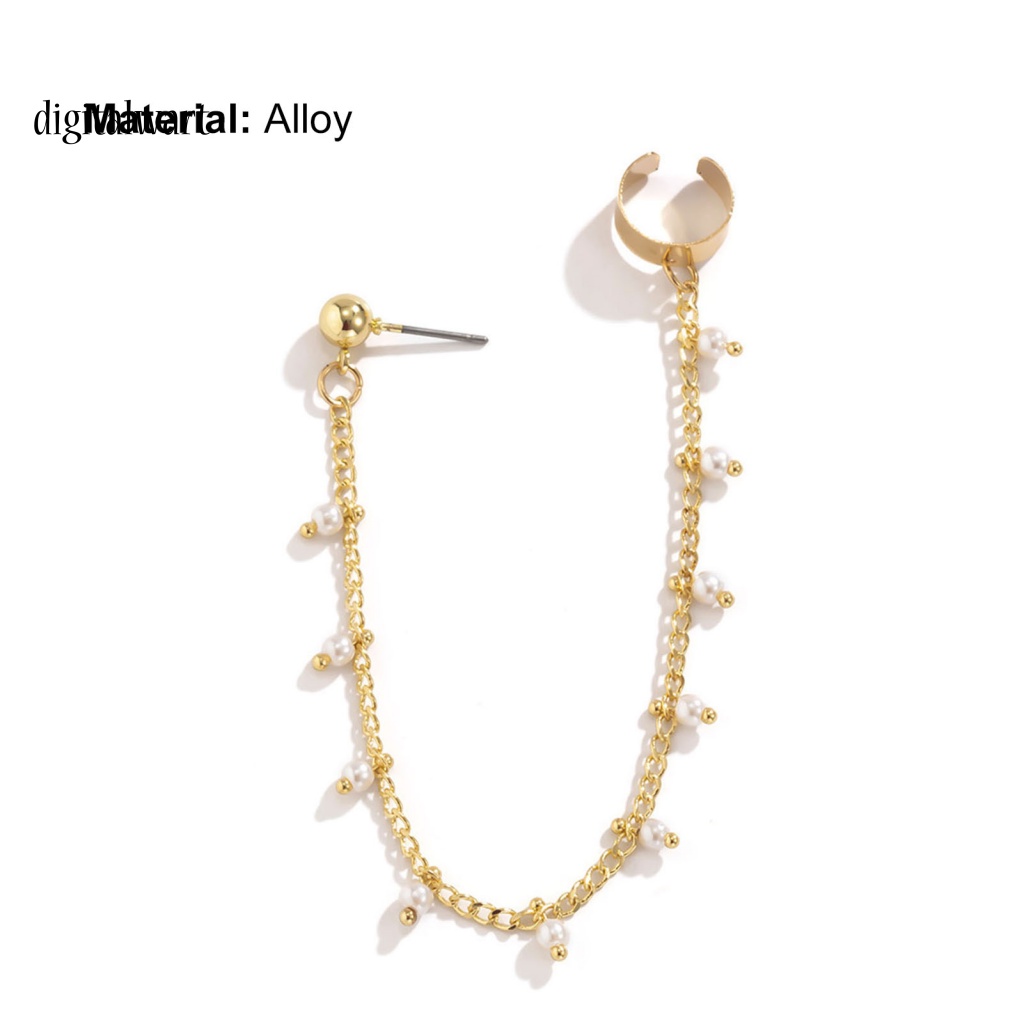 Kỹ Thuật Số| 1 Khuyên Kẹp Vành Tai Mặt Trăng Ngôi Sao Phối Tua Rua Phong Cách Vintage Thanh Lịch Cho Đám Cưới