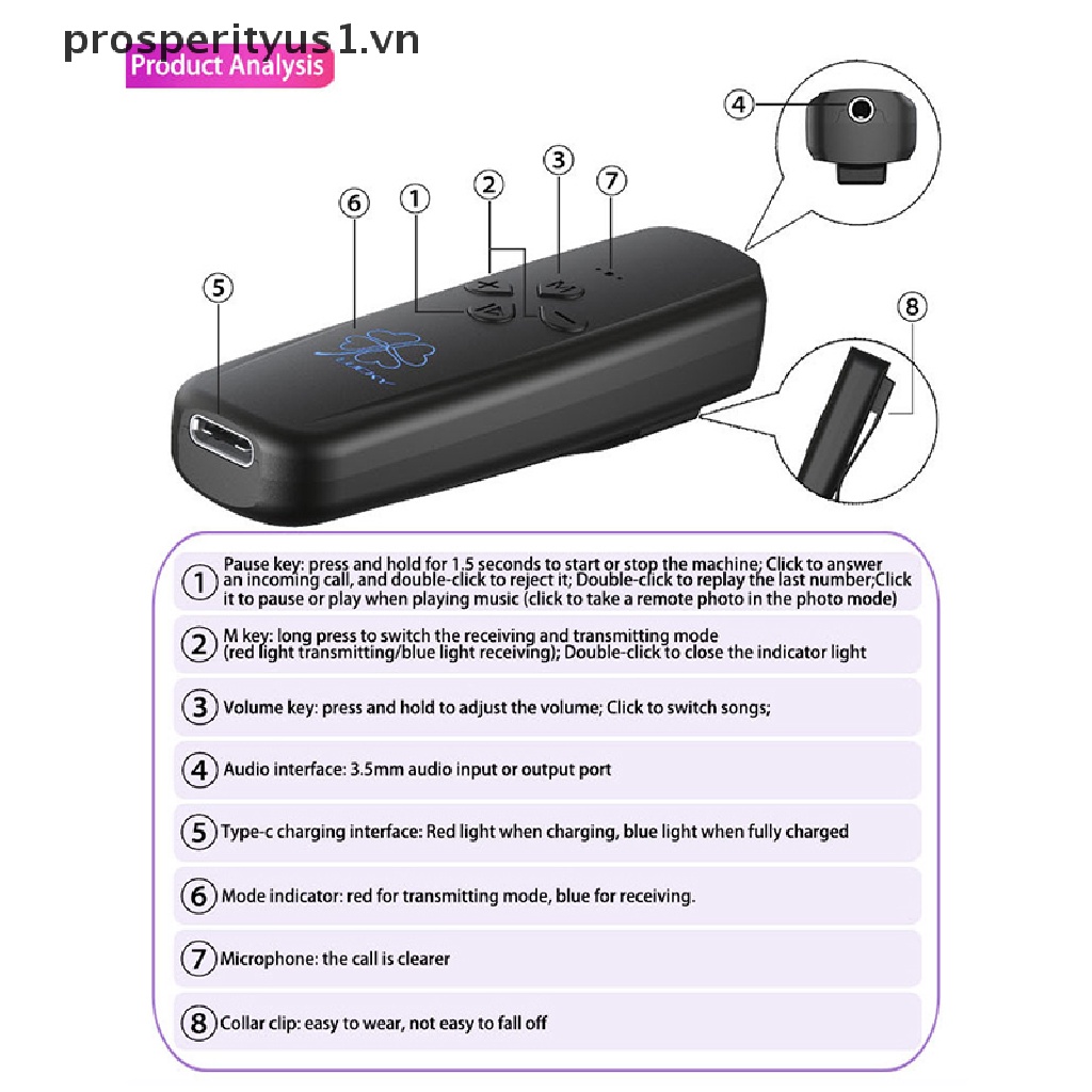 Thiết Bị Nhận Tín Hiệu Bluetooth 5.2 prosperityus1 [VN]