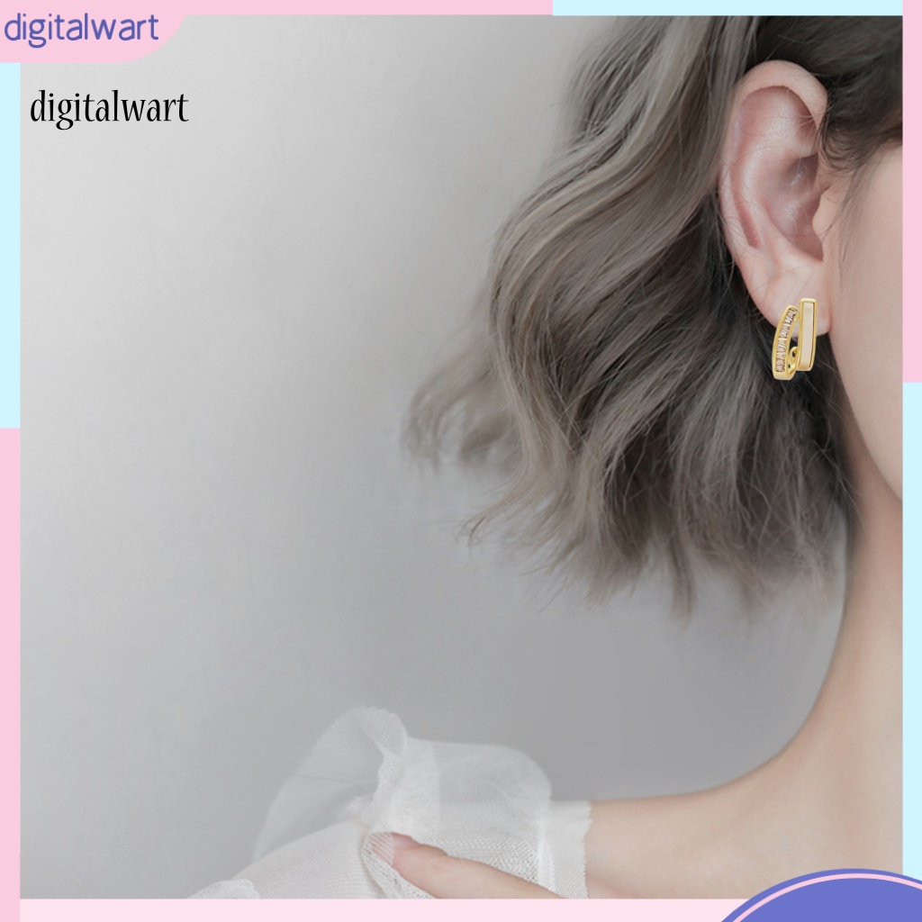 Kỹ Thuật Số| 1 Đôi Bông Tai Cong Bằng Hợp Kim Không Gỉ Nhiều Màu Sắc Dành Cho Nữ