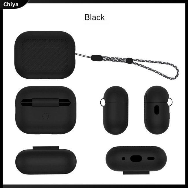 Vỏ Bảo Vệ Hộp Sạc Tai Nghe A Tripod Aripods Pro 2 Bằng Silicon Mềm Họa Tiết Lượn Sóng Màu Trơn Chống Bụi