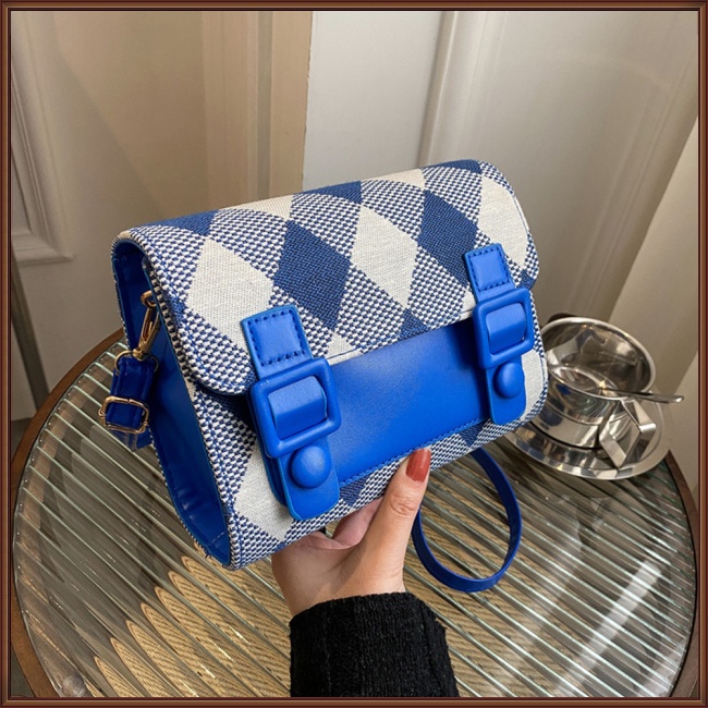 Túi Da Đeo Chéo Hình Vuông Nhỏ Có Nắp Đậy Khóa Nam Châm Thời Trang Cho Nữ