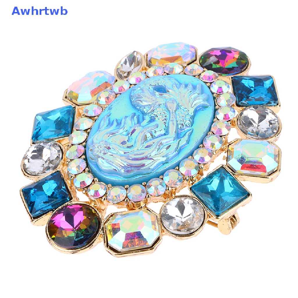 Ghim Cài Áo Hình Oval Đính Đá Thời Trang Cho Nữ Mới