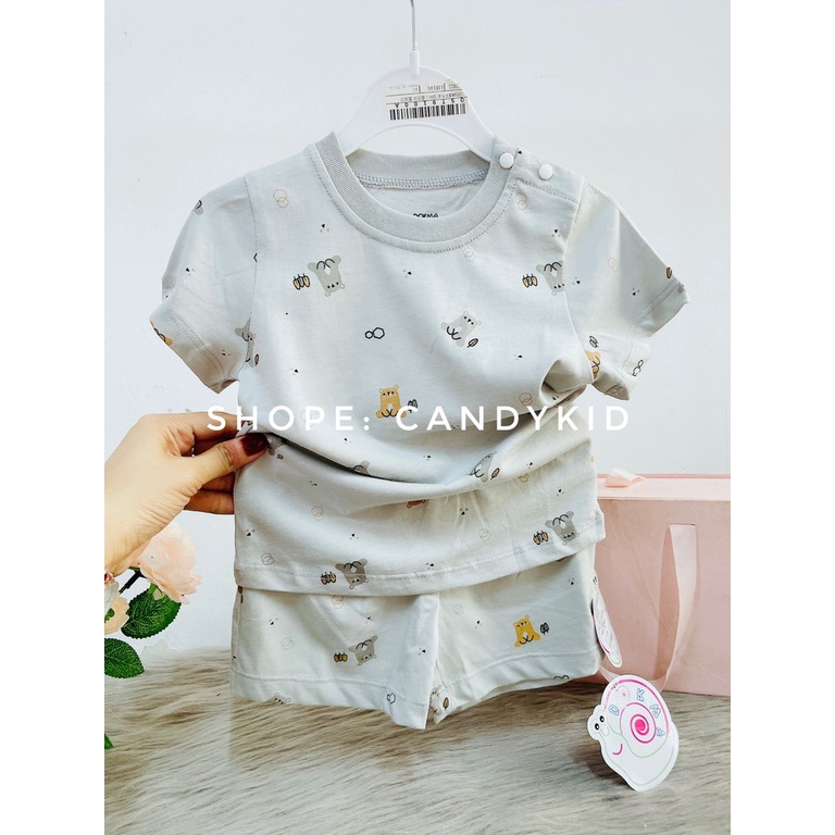 [Dokma]Bộ cộc tay vải cotton cho bé.