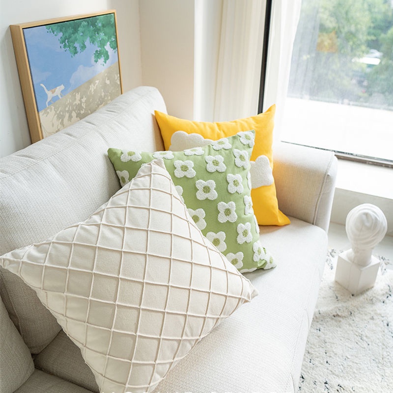 Vỏ Gối Sofa Thêu Họa Tiết Phong Cách Bắc Âu Trang Trí Nội Thất