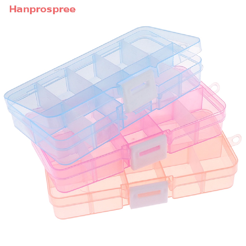 Hộp Nhựa 10 Ngăn Đựng Trang Sức Có Thể Điều Chỉnh Tiện Lợi