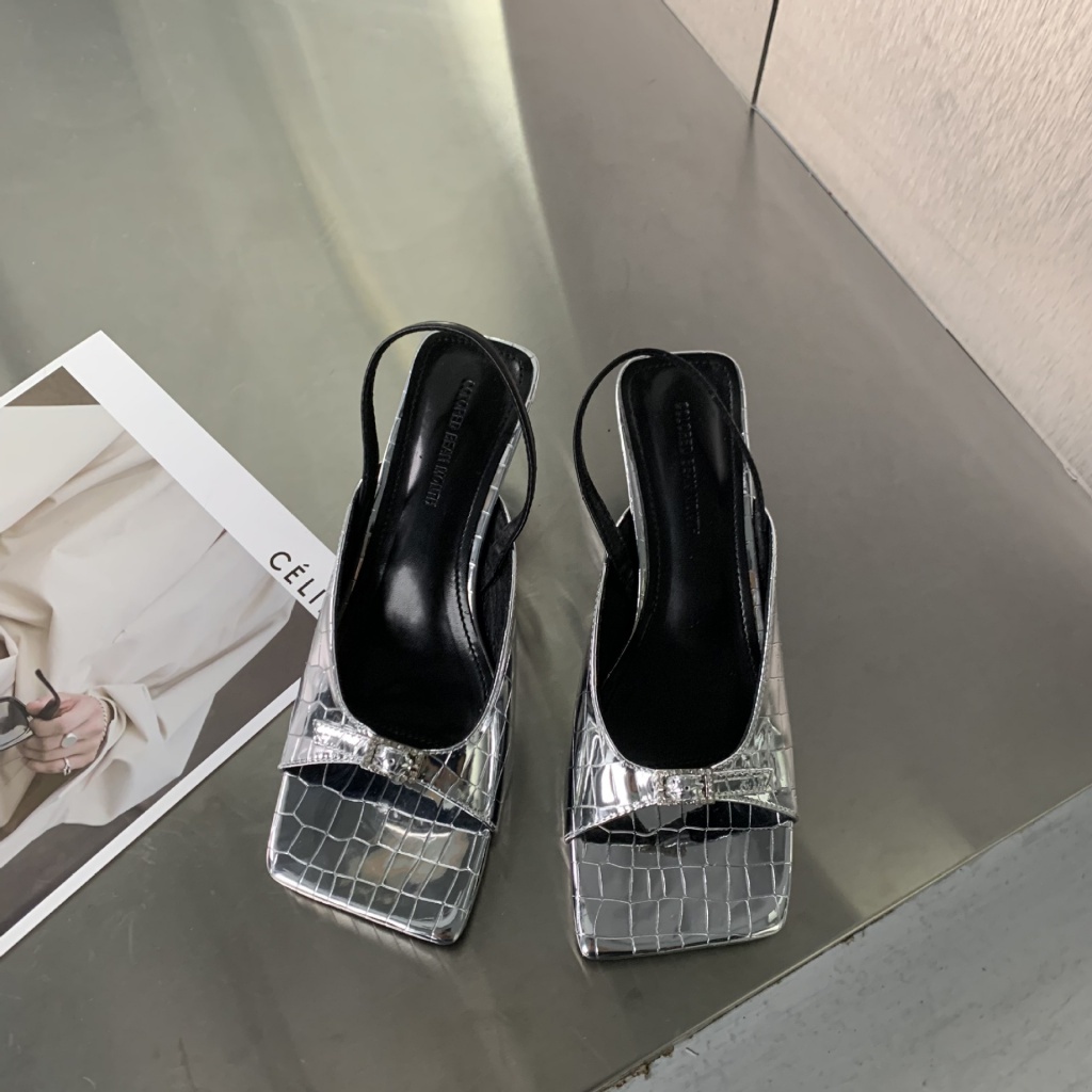 Sandal Cao Gót Mũi Vuông Thiết Kế Mới Thời Trang Dành Cho Mùa Hè Năm 2023