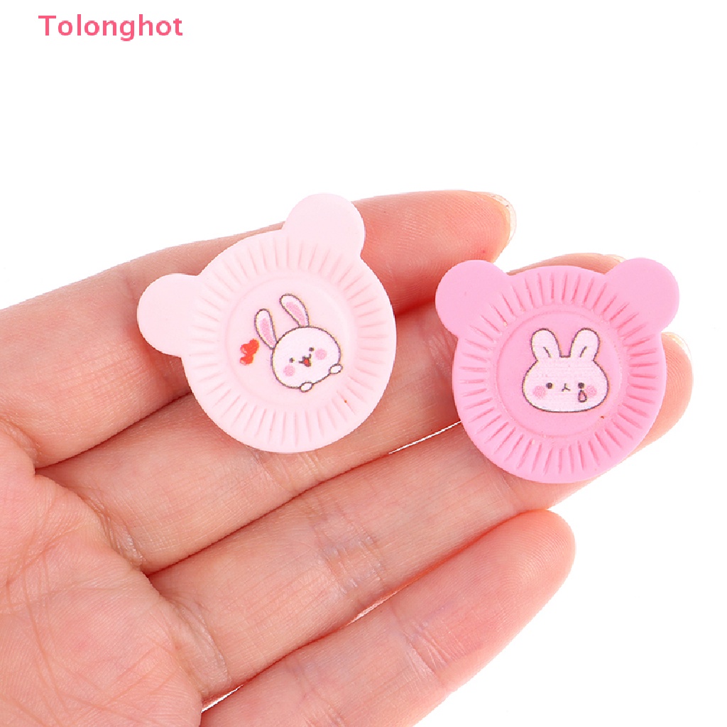 Set 10 Đĩa Ăn Tối Hình Thỏ Cho Nhà Búp Bê DIY