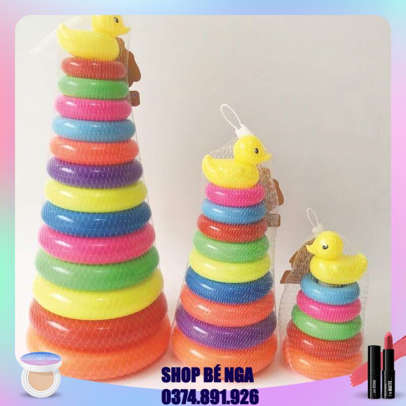 🐣🐣ĐỒ CHƠI THÁP XẾP HÌNH CON VỊT 9 VÒNG🐤🐤