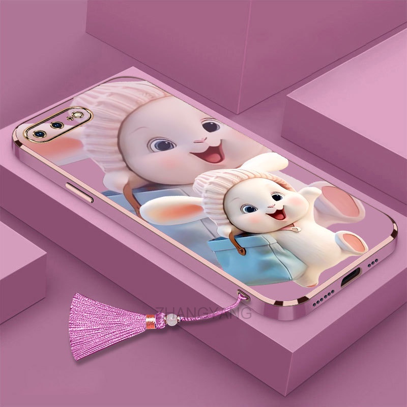 Ốp lưng iPhone 7 plus 8 plus 6s plus 6 plus iPhone 7 8 6 6s Silicon Viền Thẳng Họa Tiết Chú Thỏ Nhiều Màu Dễ Thương Kèm Dây Đeo Cho iPhone 7 plus 8 plus 6s plus 6 plus iPhone 7 8 6 6s