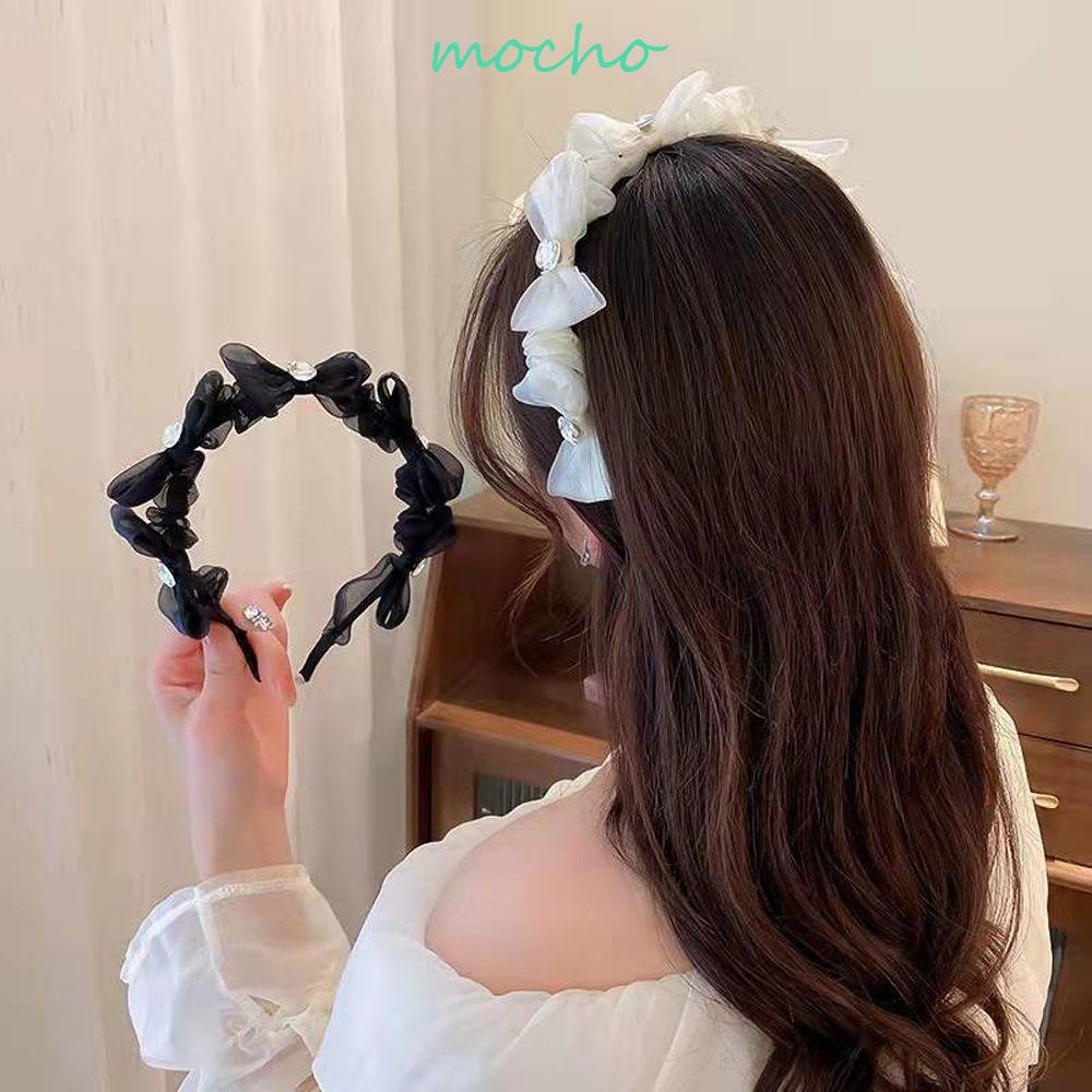 Băng Đô Cài Tóc Vải Lưới Thời Trang Mùa Xuân Cho Nữ|Dây Cột Tóc Phong Cách Retro Đáng Yêu