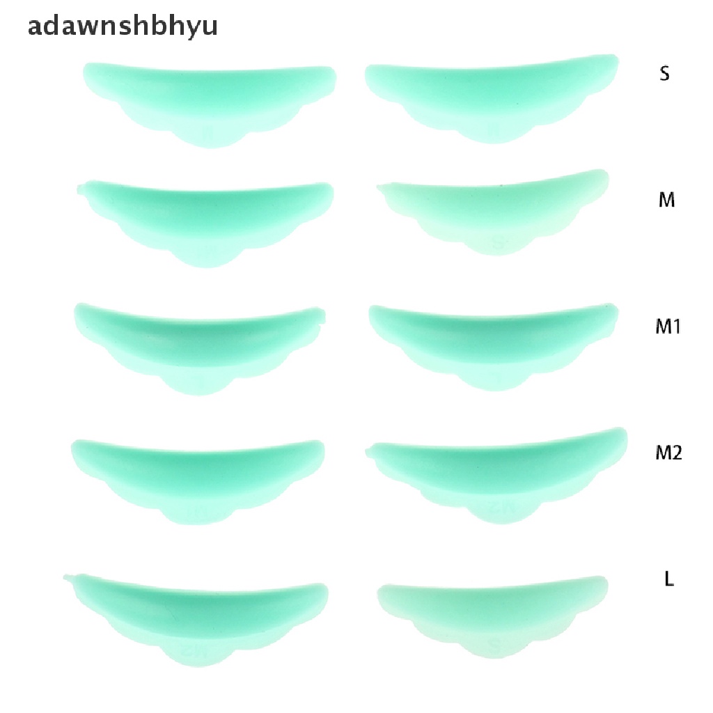 Bộ 5 Cặp Đệm Silicone Uốn Cong Lông Mi Có Thể Tái Sử Dụng Nhiều Màu