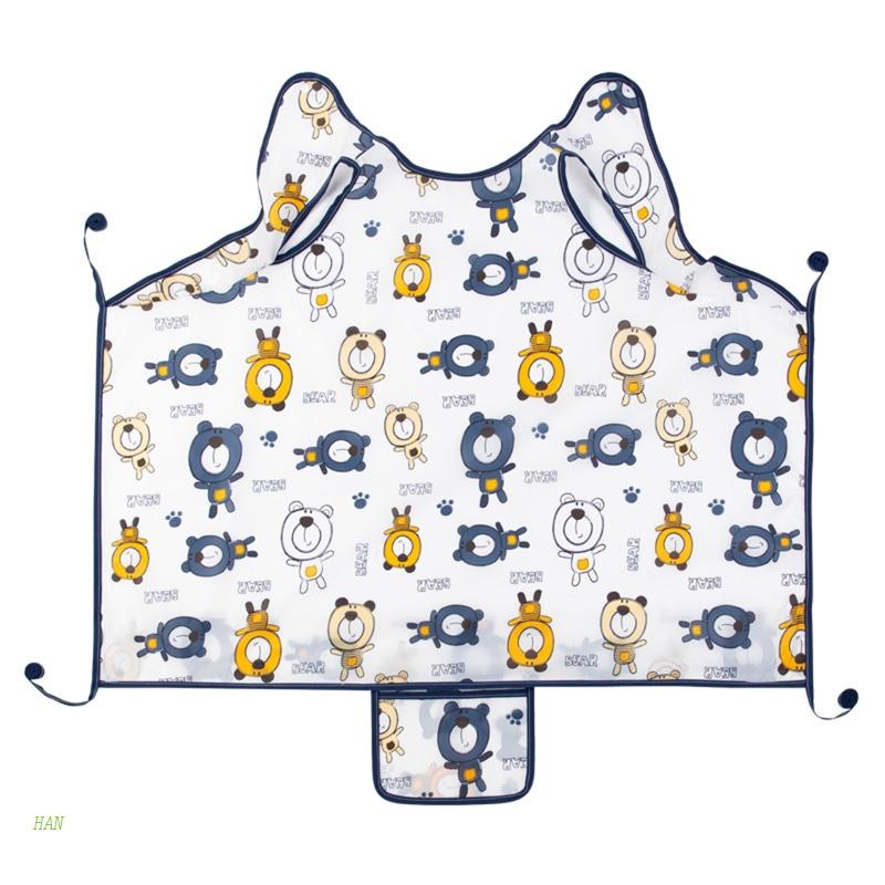 Yếm Ăn Tay Ngắn Có Thể Giặt Sạch Tiện Lợi Cao Cấp Dành Cho Em Bé