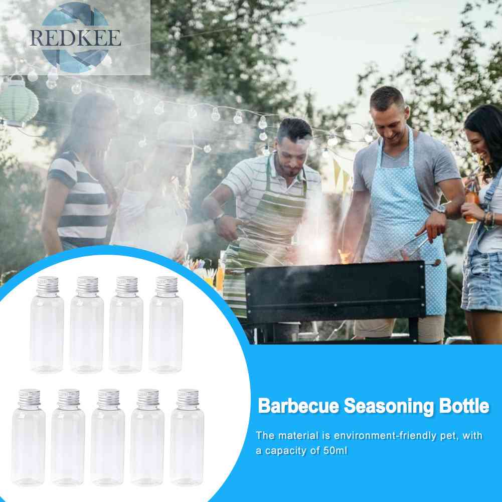 Set 9 Hũ Thủy Tinh 50ml Đựng Gia Vị Tiện Dụng Cho Tiệc Nướng BBQ