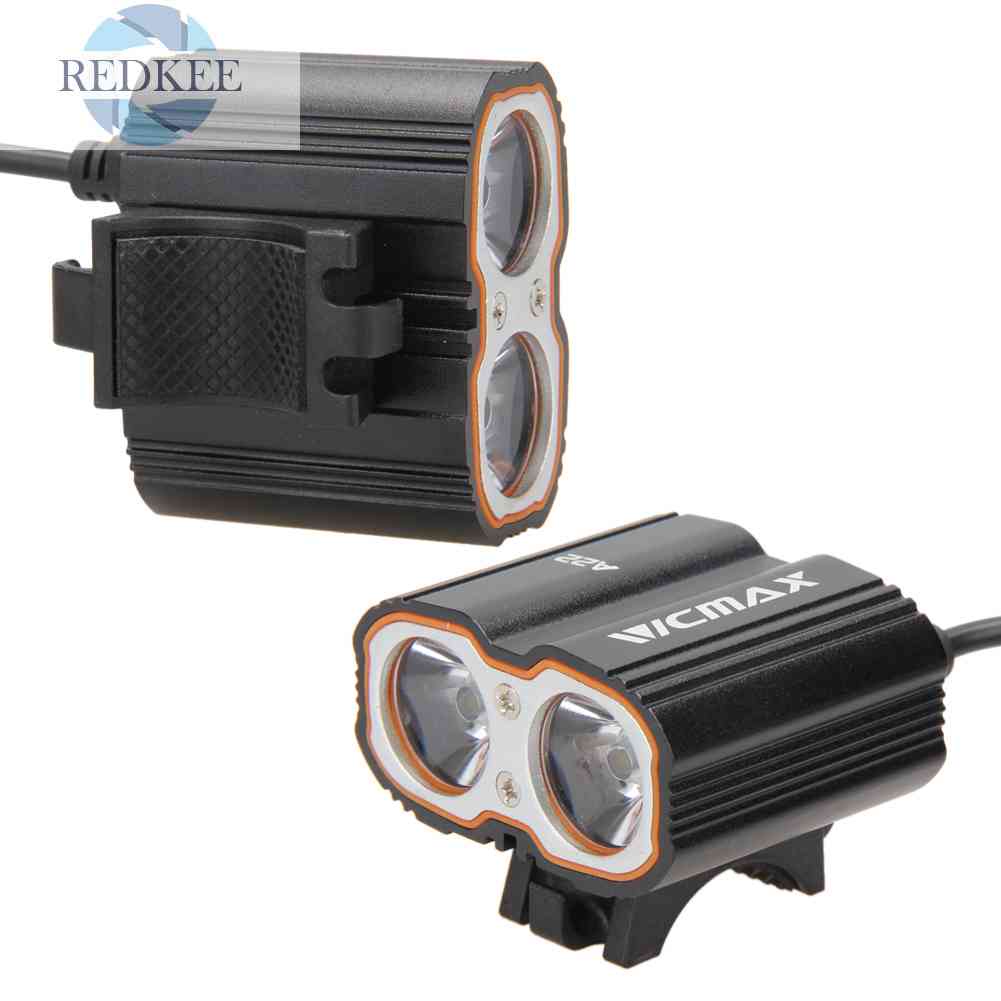 Đèn Pha LED 2x XM-L T6 6000LM Chống Thấm Nước Cho Xe Đạp