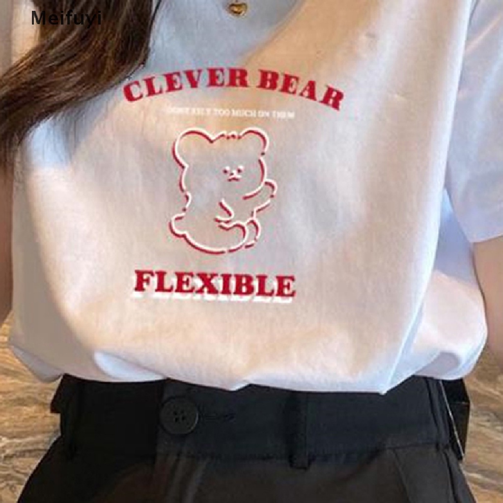 Áo Thun Tay Ngắn Cổ Tròn In Họa Tiết Hoạt Hình Vui Nhộn Thời Trang Mùa Hè Cho Nữ