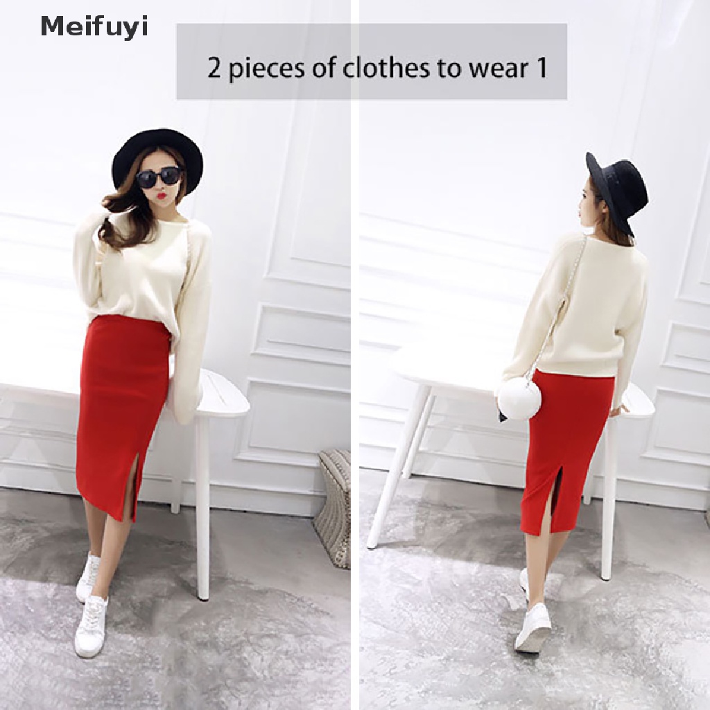 Chân Váy Bút Chì Dệt Kim Ôm Dáng Xẻ Tà Quyến Rũ Thời Trang 2023 Cho Nữ