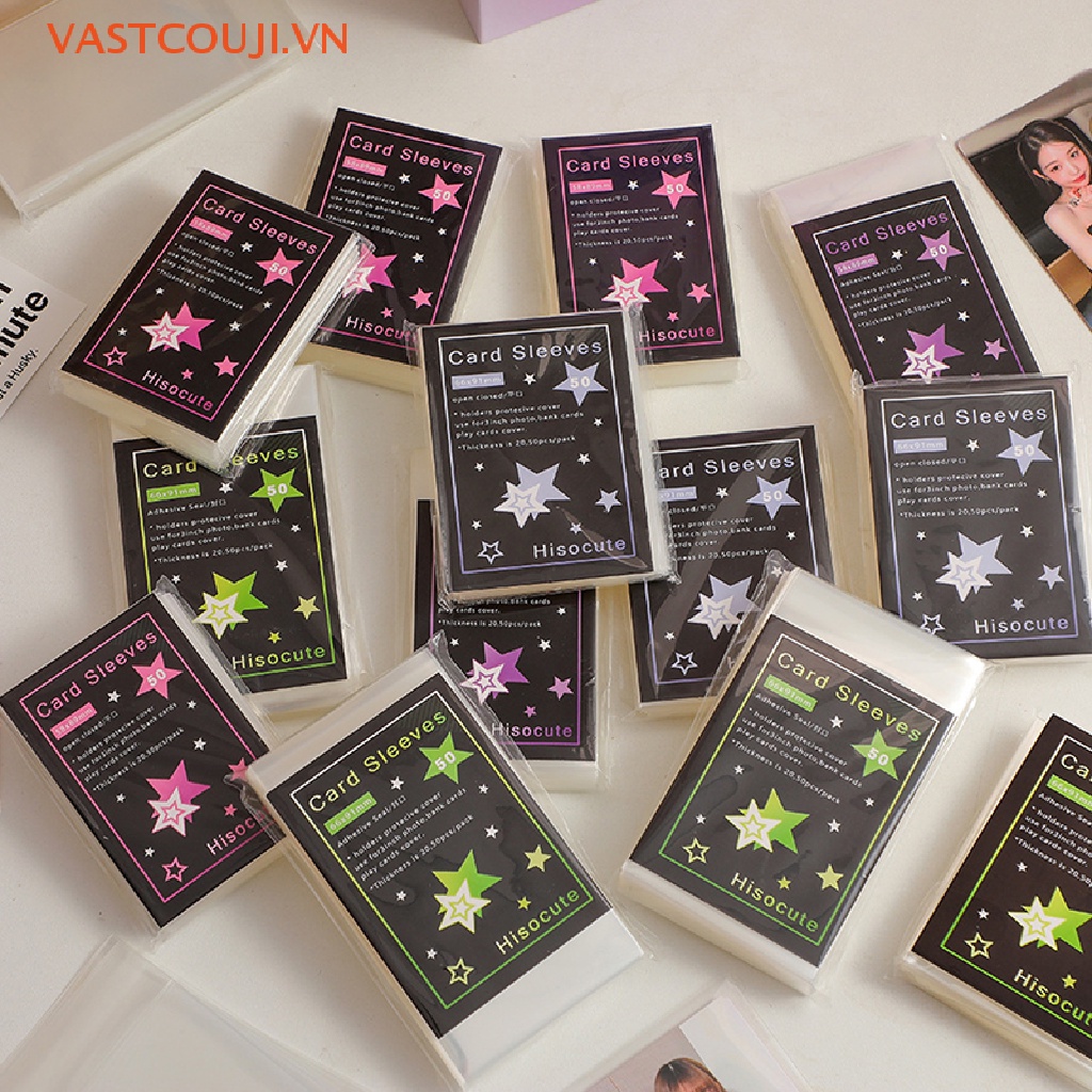 Set 50 Tấm Phim Trong Suốt Bảo Vệ Album Ảnh 3 Inch Không Axit