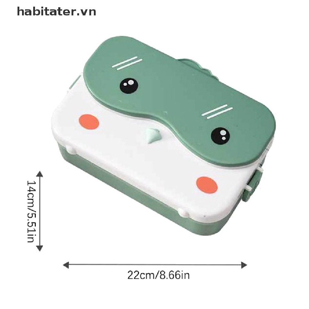 Hộp cơm Hình Chữ Nhật Bằng Nhựa Chống Rò Rỉ Họa Tiết Hoạt Hình