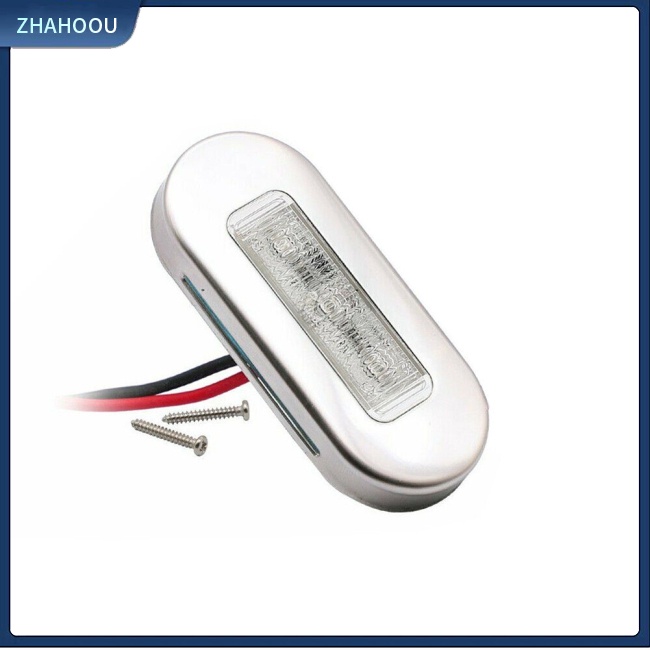 ☃Nhà Cửa☃ Set 4 Đèn 3led 12v Khung Inox Cho Tàu Thuyền / Xe Mô Tô