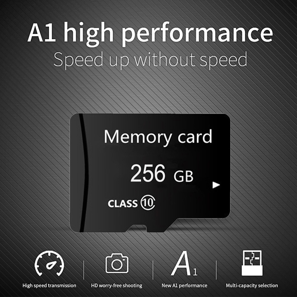 Thẻ Nhớ Tốc Độ Cao 512GB 256GB 128GB 64GB 32GB 10 TF Cho Máy Ghi Âm