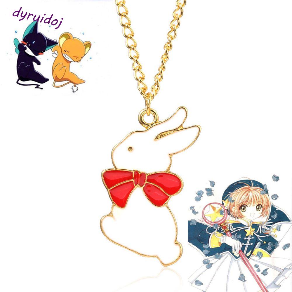 Dyruidoj1 Vòng cổ Mặt Hình Anime Dễ Thương Trang Sức Mặt Hình Thỏ / Mèo
