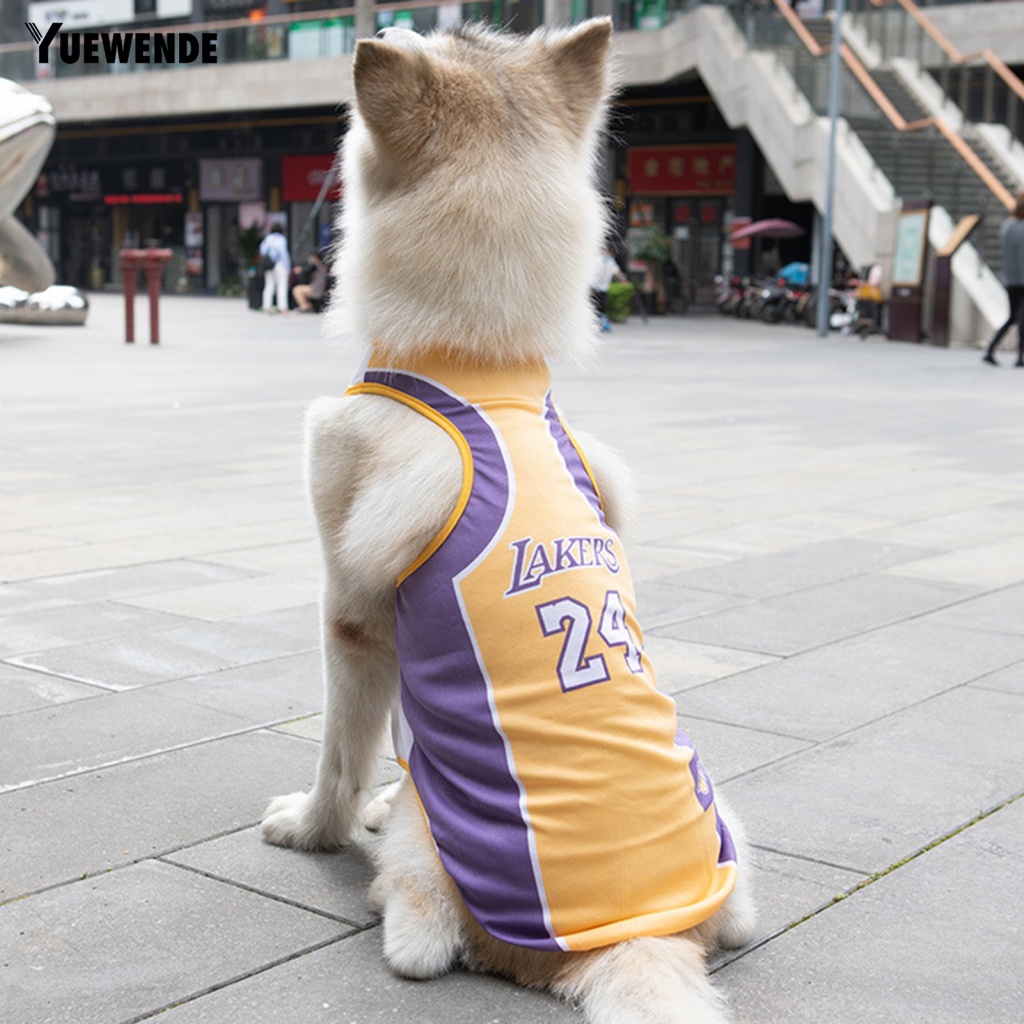 Áo Thun Bóng Rổ In Chữ Phối Lưới Thời Trang Mùa Hè Cho Thú Cưng