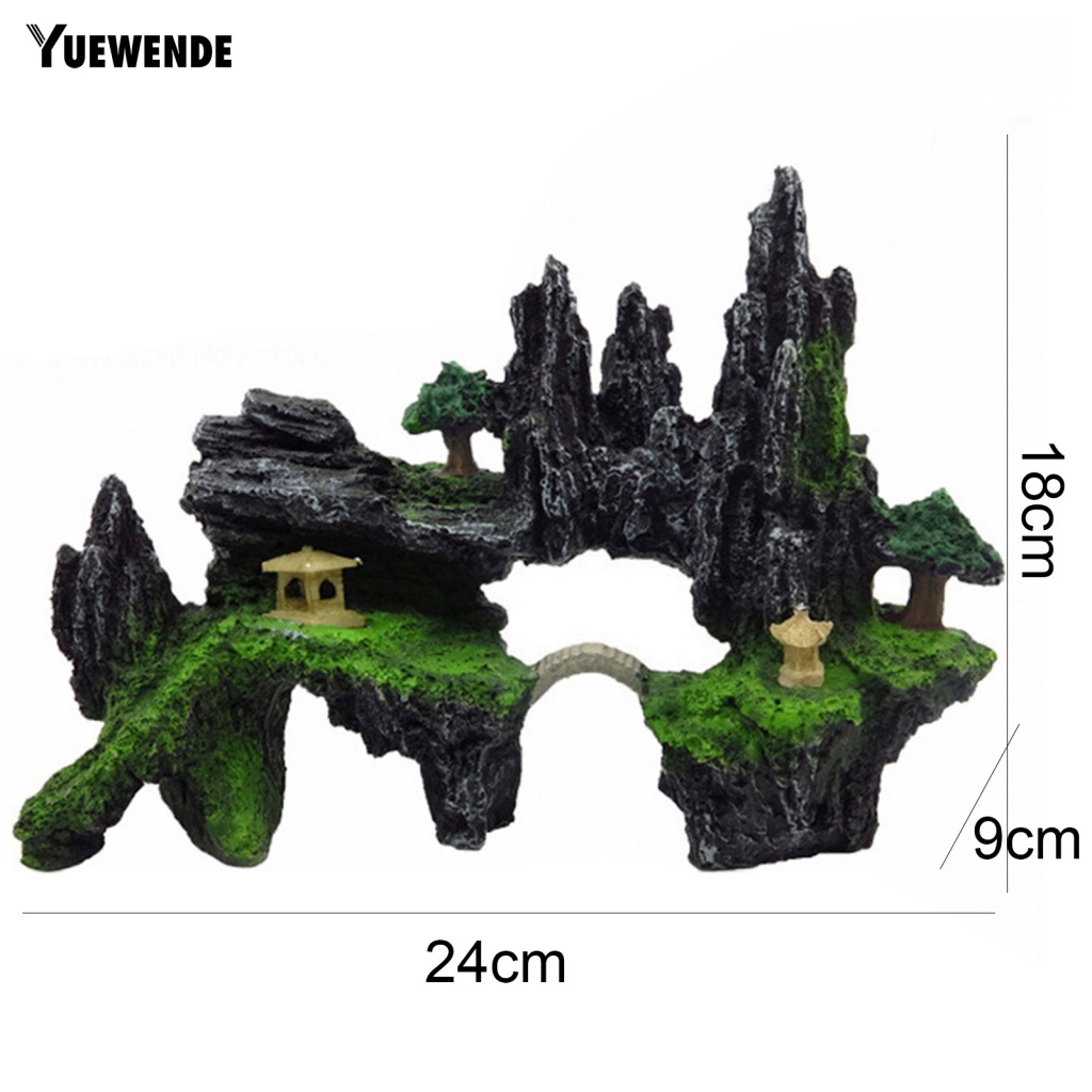 Hòn Non Bộ Bằng Nhựa Không Phai Màu Trang Trí Bể Cá