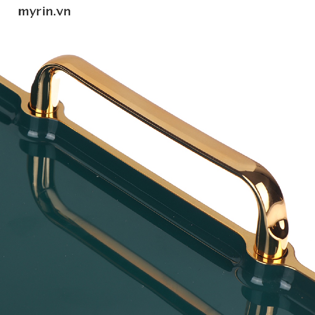 Khay Đựng Đồ Trang Điểm Có Tay Cầm Màu Vàng