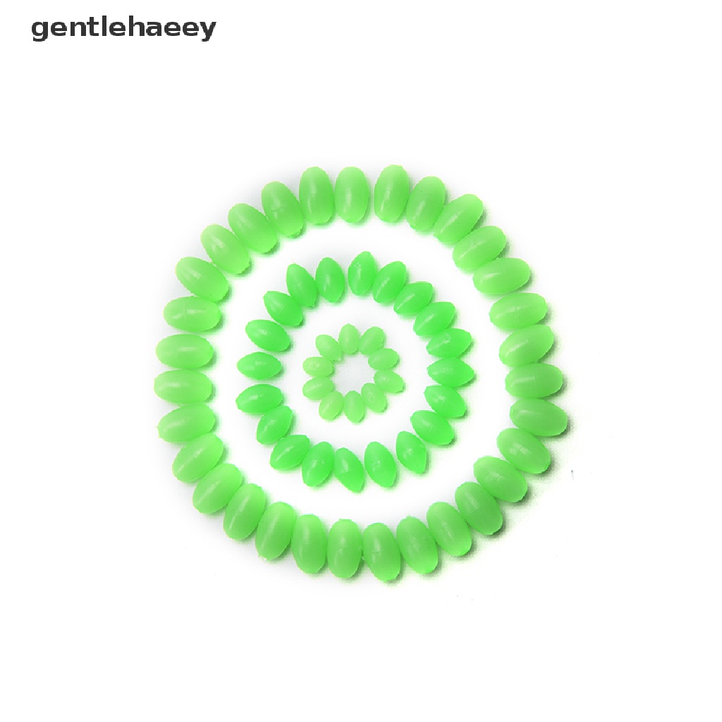 Set 100 Hạt Phát Quang Hình Oval Mềm Mại Kích Thước 5mm / 8mm / 10mm Dùng Trong Câu Cá