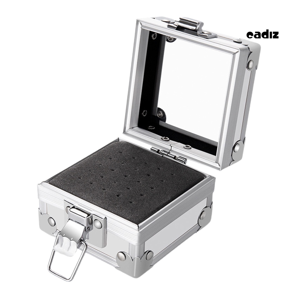 Giá Đỡ Mũi Khoan Móng Tay 25 Ngăn Trong Suốt Chống Rơi Tiện Dụng Cho Salon