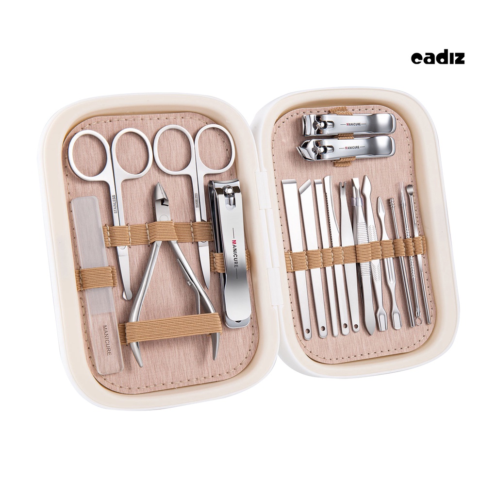1 Bộ Dụng Cụ Làm Móng Chuyên Nghiệp Dễ Mang Theo 18 Món Dùng Hàng Ngày