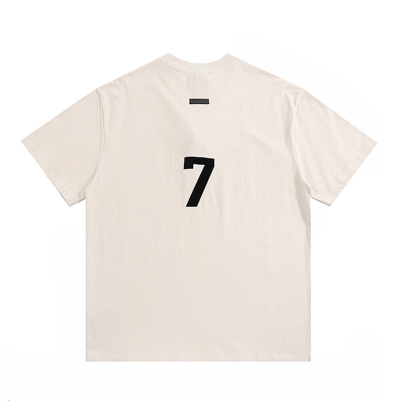 Áo Thun Cotton Tay Ngắn In Số 7 Plus Size Unisex