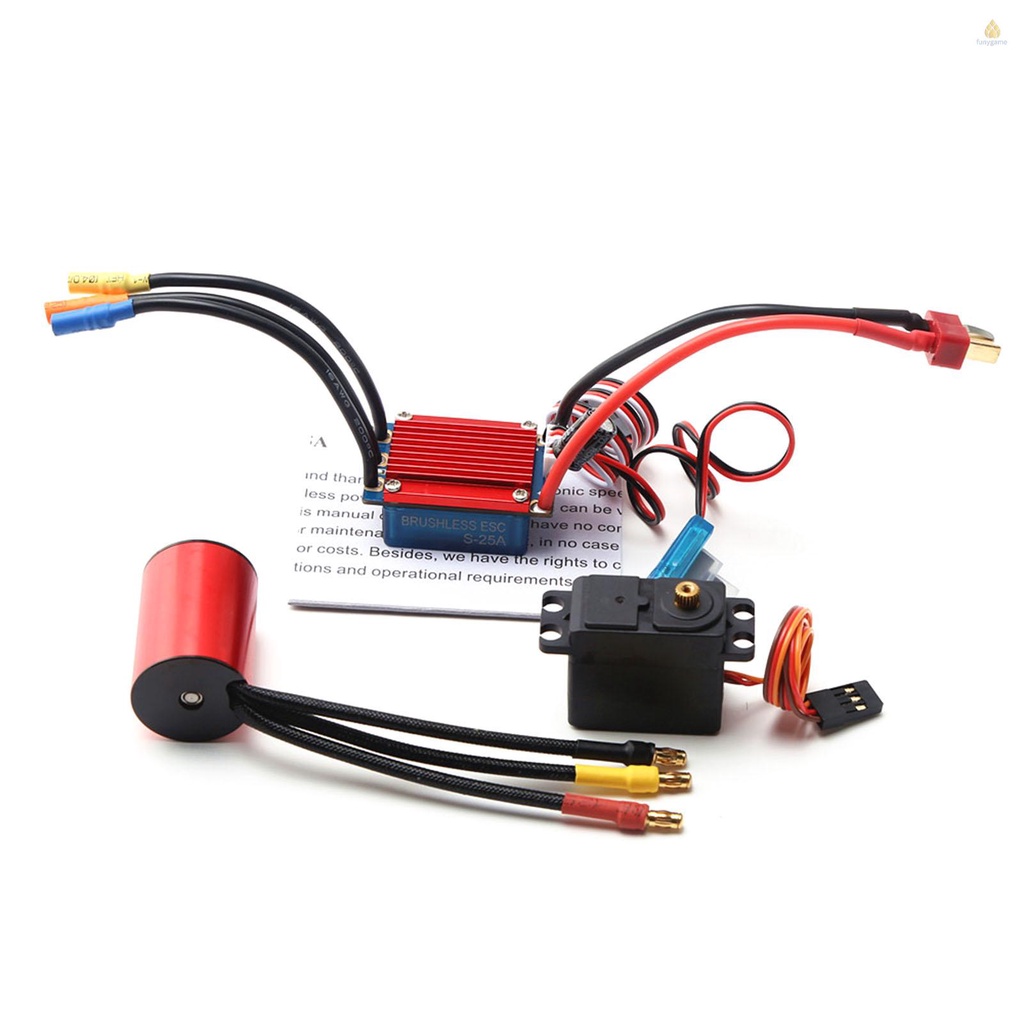 Động Cơ Không Chổi Than S2430 7200KV 4P 25A ESC 2.2KG Cho Xe Điều Khiển Tỉ Lệ 1 / 16 1 / 18