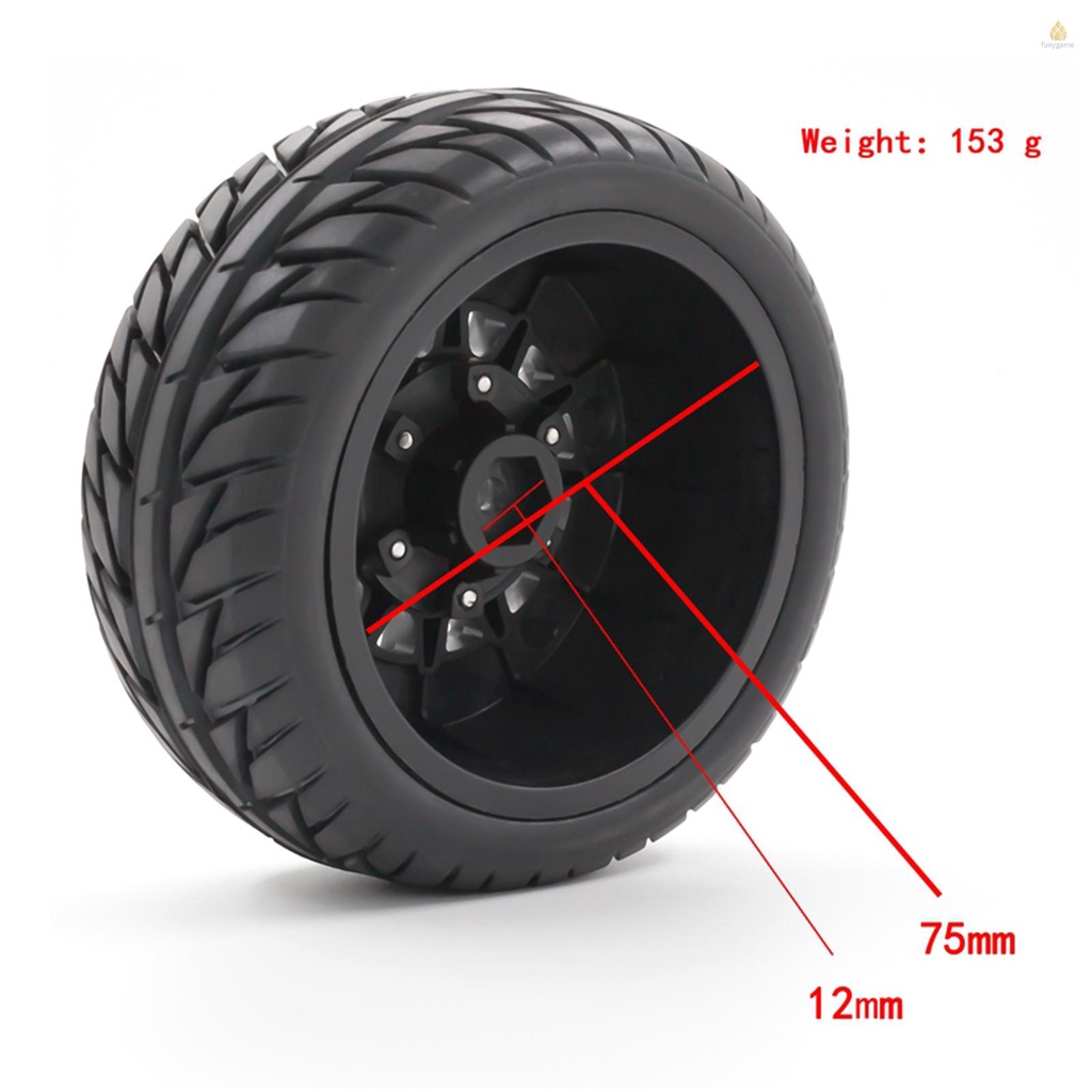 Set 4 Bánh Xe Thay Thế 12MM 14MM 17MM Cho Xe Địa Hình Điều Khiển Từ Xa Arma TRX HSP Tamiya HPI