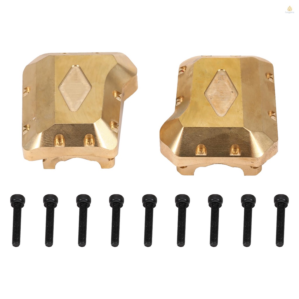 Bộ 2 Nắp Đậy Trục Bánh Xe Hơi Điều Khiển Từ Xa traxxas TRX4 Bằng Đồng Thau