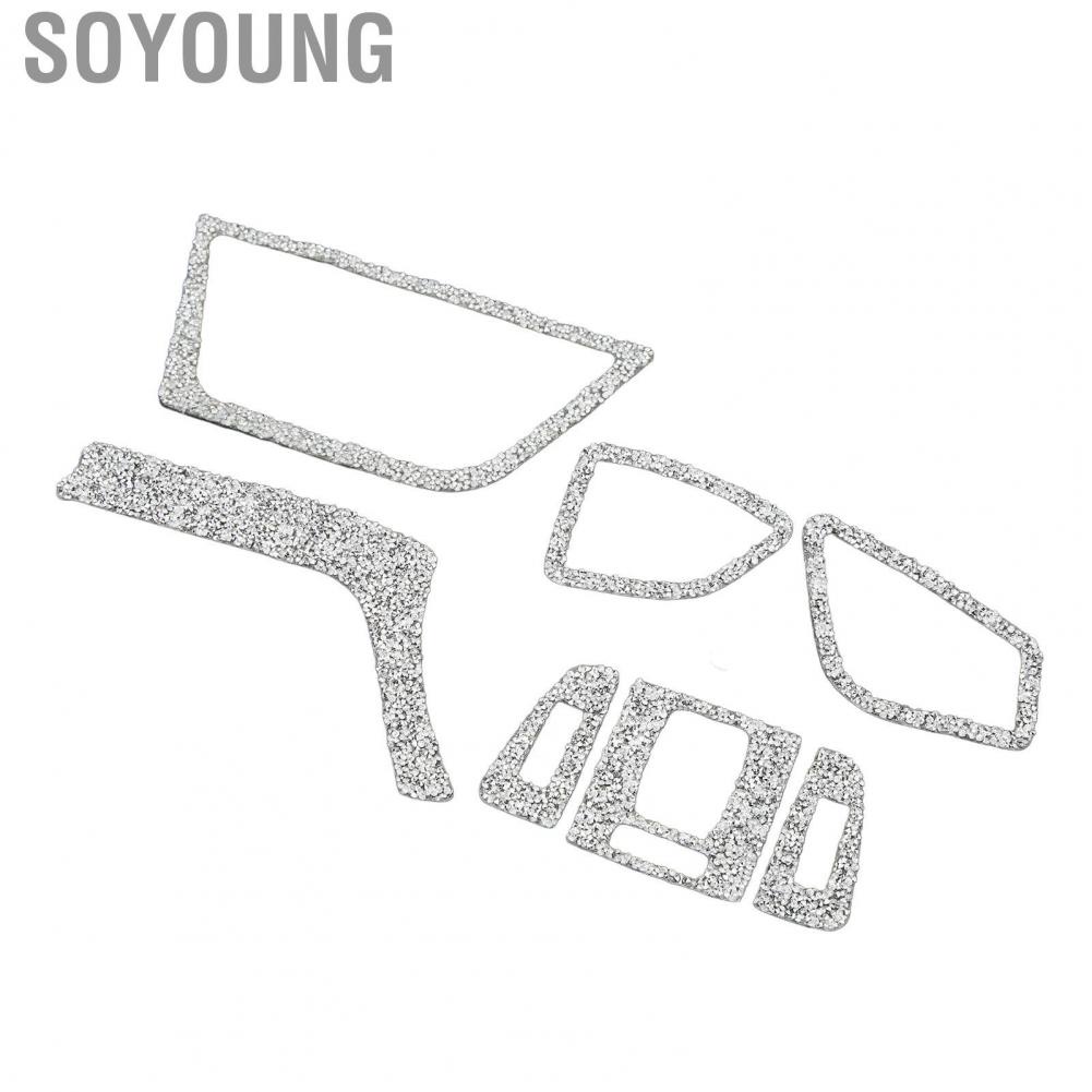 Soyoung Central Control Air Outlet Vent Panel Cover Trim Left Hand Drive Rhinestone Style Reflective for