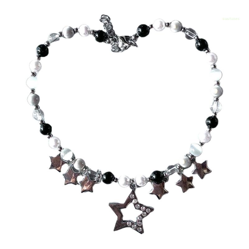 Vòng Cổ Choker Mặt Ngôi Sao Đính Đá Zircon Ngọt Ngào