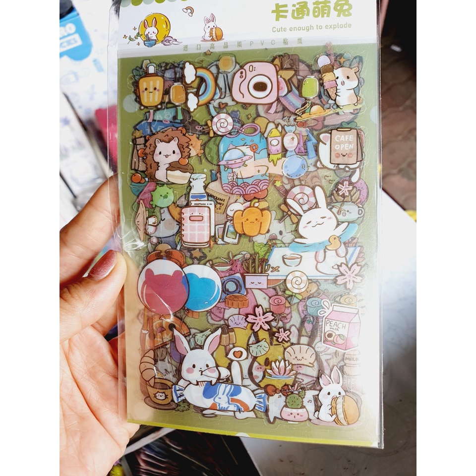 Hình Dán Set 6 Tấm Sticker Dán Trang Trí Đáng Yêu Cho Bé DCTE
