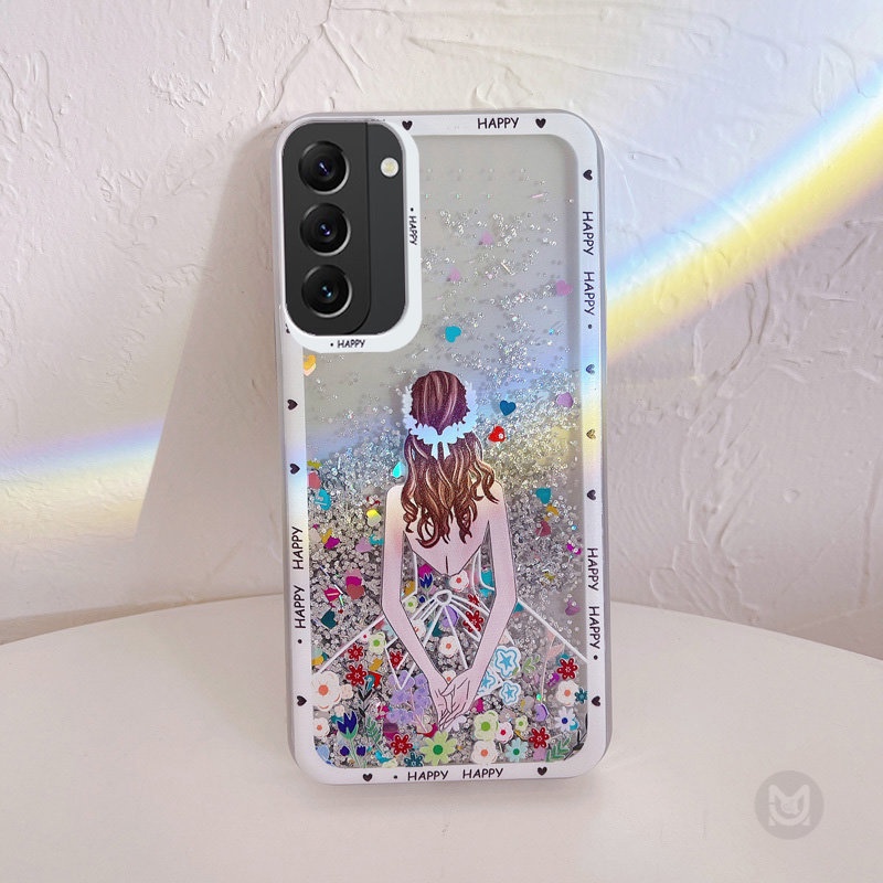 Ốp điện thoại Kim Tuyến Nước Hình Nữ Thần Cho Samsung Galaxy S21FE S20FE S23 S22 S21 S20 Ultra S10 Plus