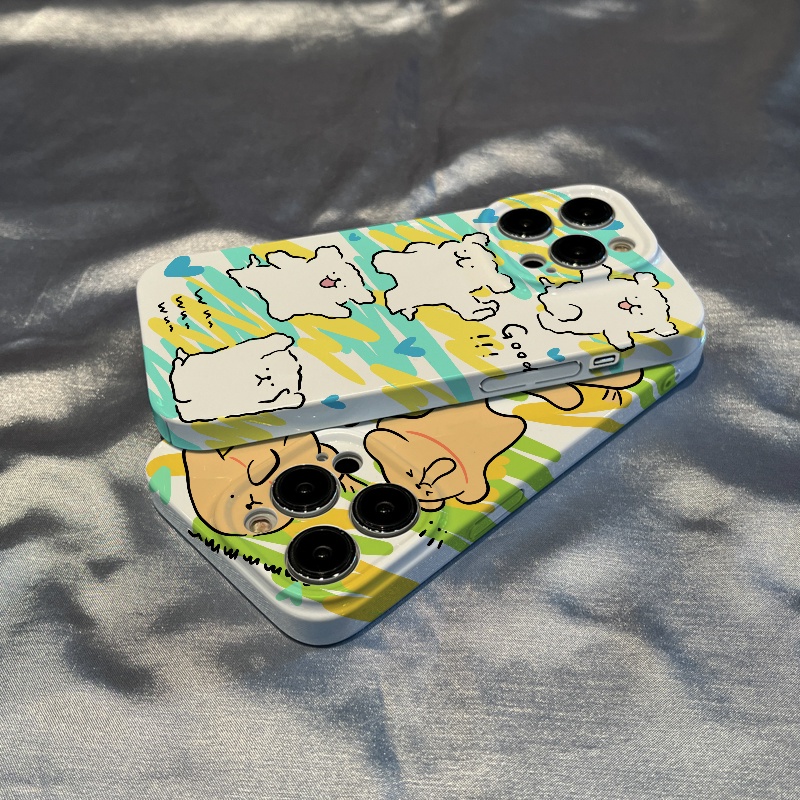 Ốp Điện Thoại Họa Tiết Hoạt Hình Cún Cưng Dễ Thương Cho Iphone 14Promax 13 7-Line 8P 1211