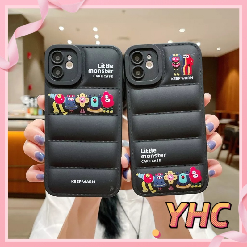 Ốp lưng iphone Vỏ mềm áo khoác lông vũ mới của quái vật hoạt hình được áp dụng Cho iPhone 6 / 6S / S6 / 6splus / 7 / 7plus / 8 / 8plus / X / xr / xs / 11 / 12 / 13 / Pro / max / Plus / Promax-羽绒服新款3