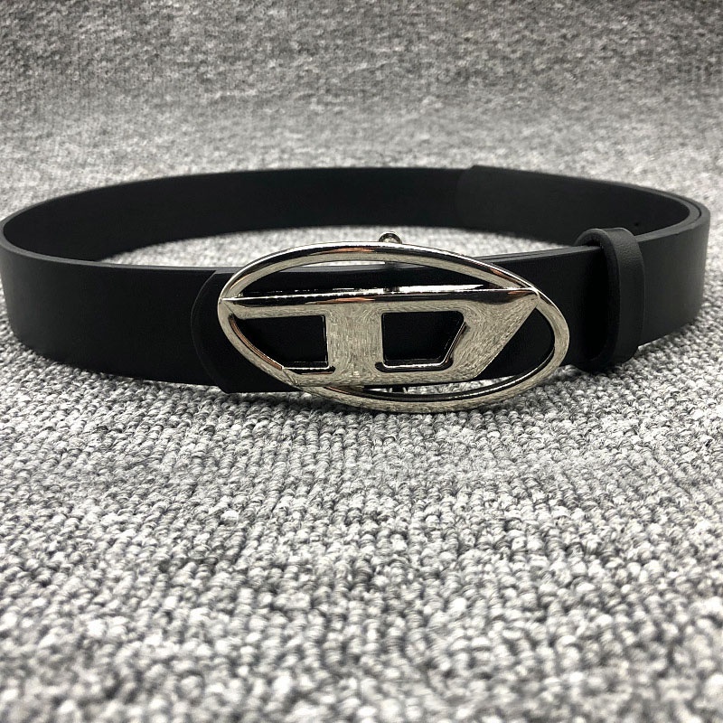 Thắt Lưng Da Mạ Bạc Khắc Chữ D Thời Trang Cho Nam Nữ